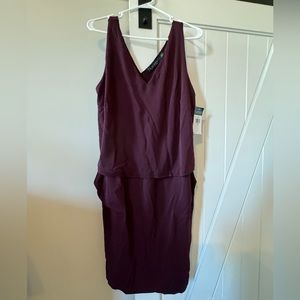 NWT Lauren Ralph Lauren Women’s Plus Size 1X Tank Dress Maroon Burgandy Pockets